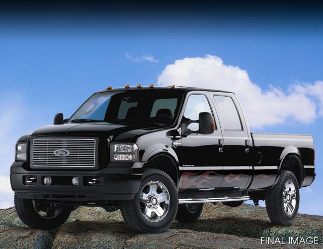 CLIENT :<br>Western New York Ford Dealers<br><br>RETOUCHING INCLUDES:<br>1) Silhouette all elements<br>2) Brighten and create defintion on the truck<br>3) Create environmental reflections on truck and wheels<br>4) Create appropriate shadowing