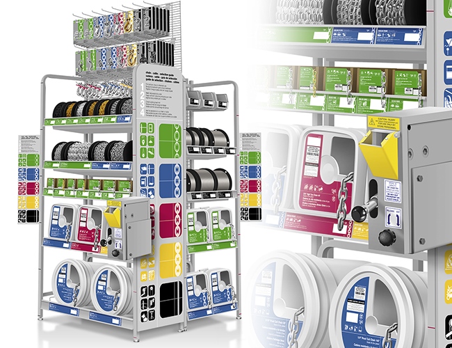 LePine Studios - Columbus McKinnon: realistic illustration chain display mock-up 