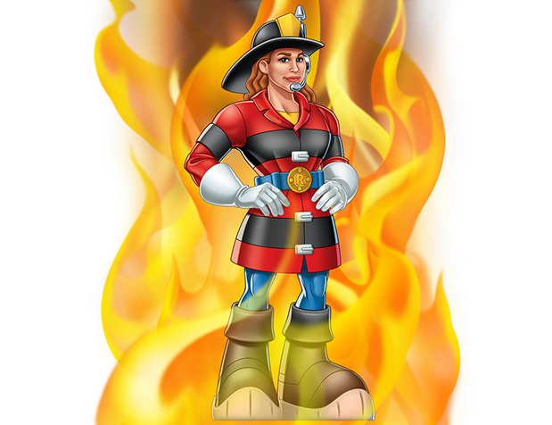 LePine Studios - Fisher-Price: package illustration of Rescue Heroes® Wendy Waters