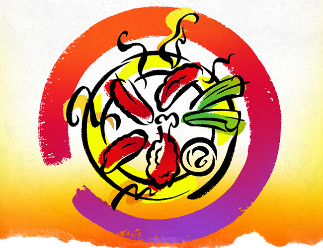 LePine Studios - Buffalo Niagara Enterprise: cicken wings and celery as quick paint strokes